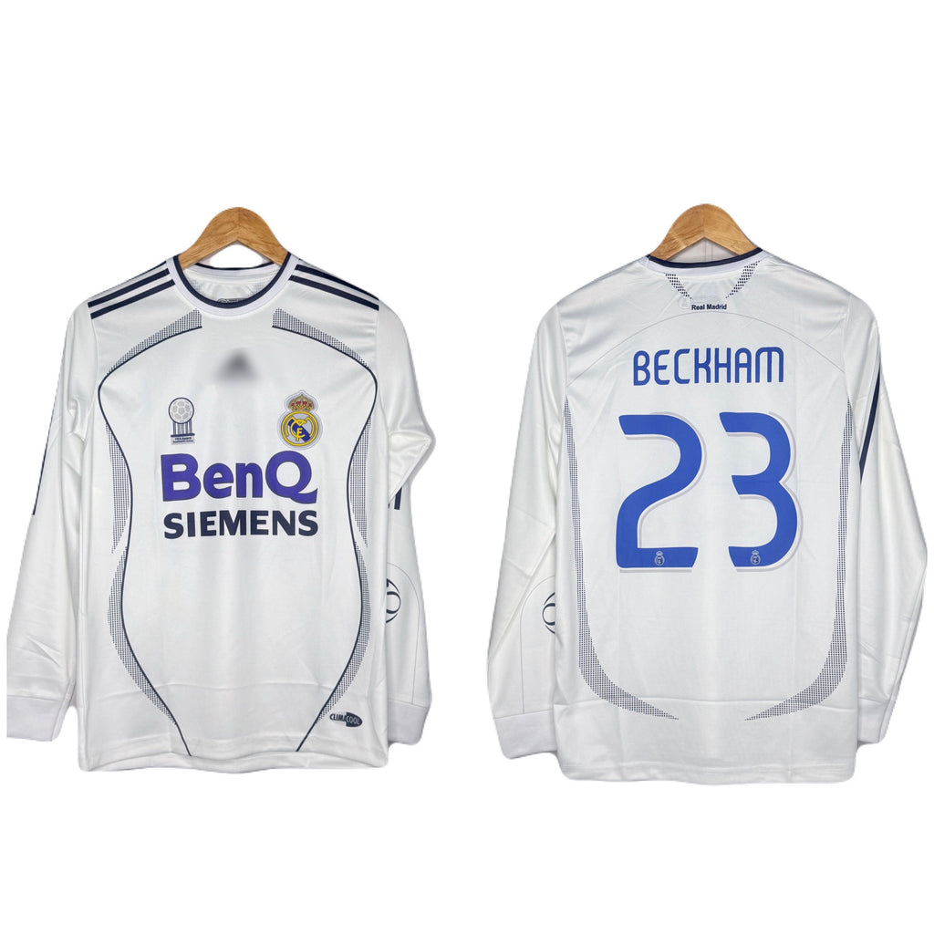 Real Madrid 2006-07 Home Kit Beckham Full Sleeve - P1112 Ms Retro Store