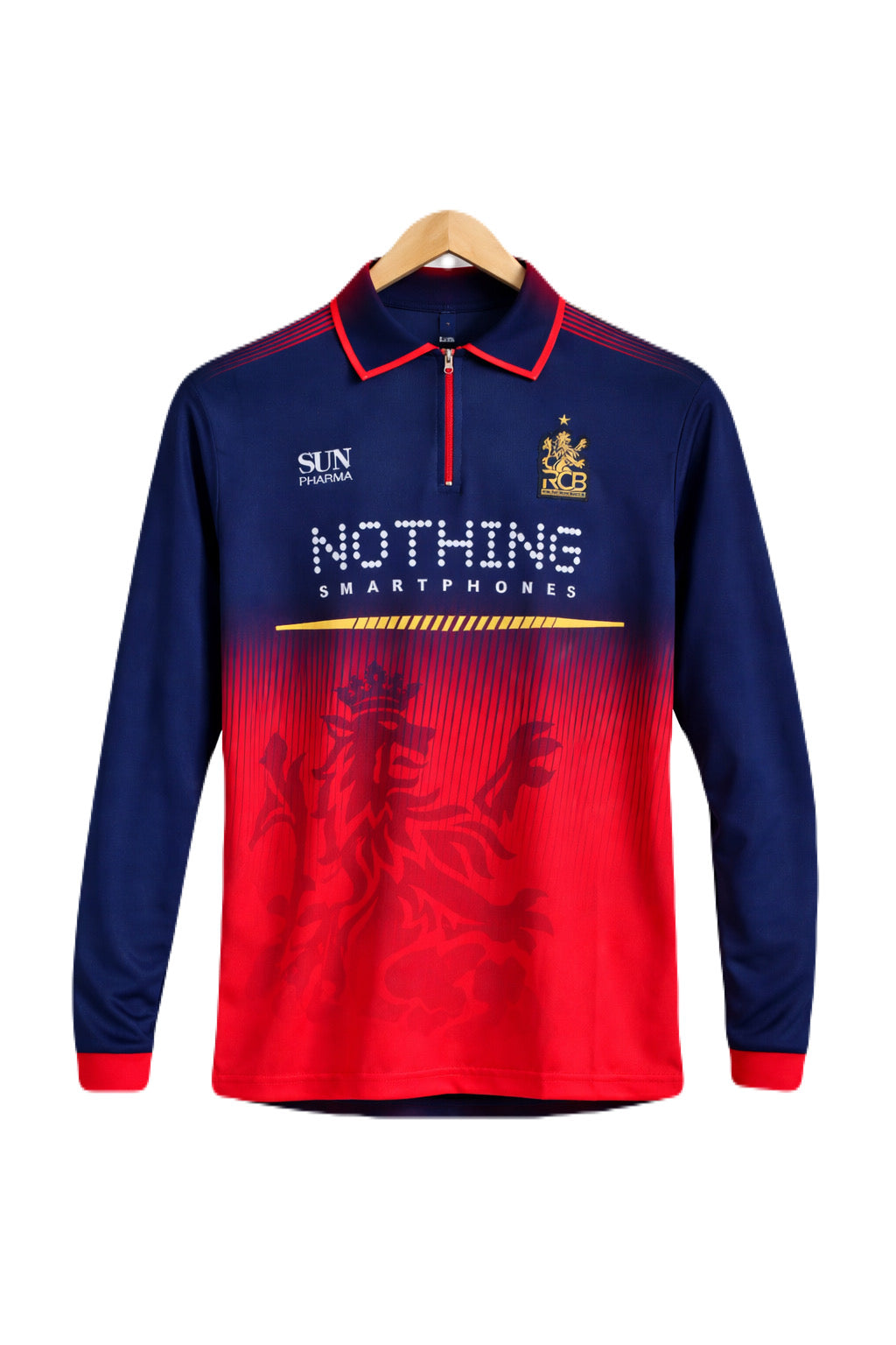 RCB ROYAL CHALLENGES BENGALURU IPL 2026 virat kohli  Collar Full Sleeve Embroidery - P1495 Ms Retro Store