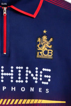RCB ROYAL CHALLENGES BENGALURU IPL 2026 virat kohli  Collar Full Sleeve Embroidery - P1495 Ms Retro Store