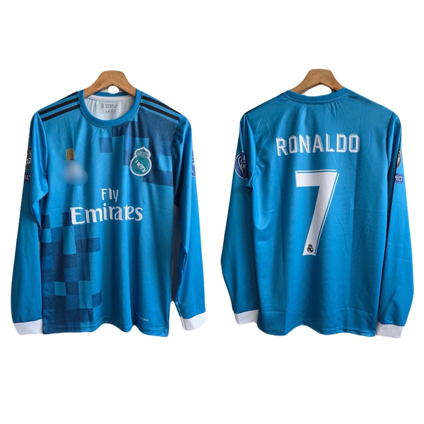 Realmadrid 2017/18 third kit full sleeve ronaldo P163 - ms retro store
