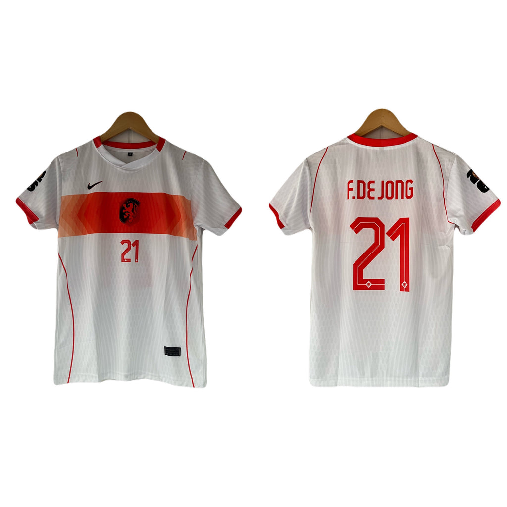 Netherland 2026 world cup away jersey de jong half sleeve sublimation - P1547 Ms retro store
