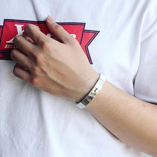 NEXT CREATION Star Football Player Bracelet Men's Silicone Adjustable Sports Wristband (Black)