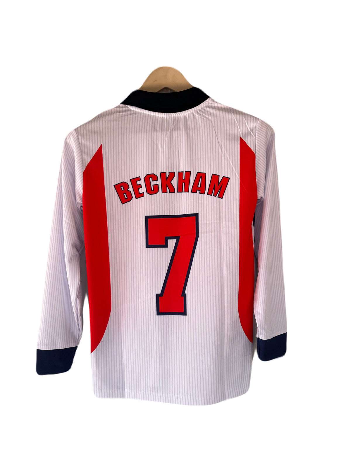 England beckham vintage jersey full sleeve collar type embroidery - ms retro store