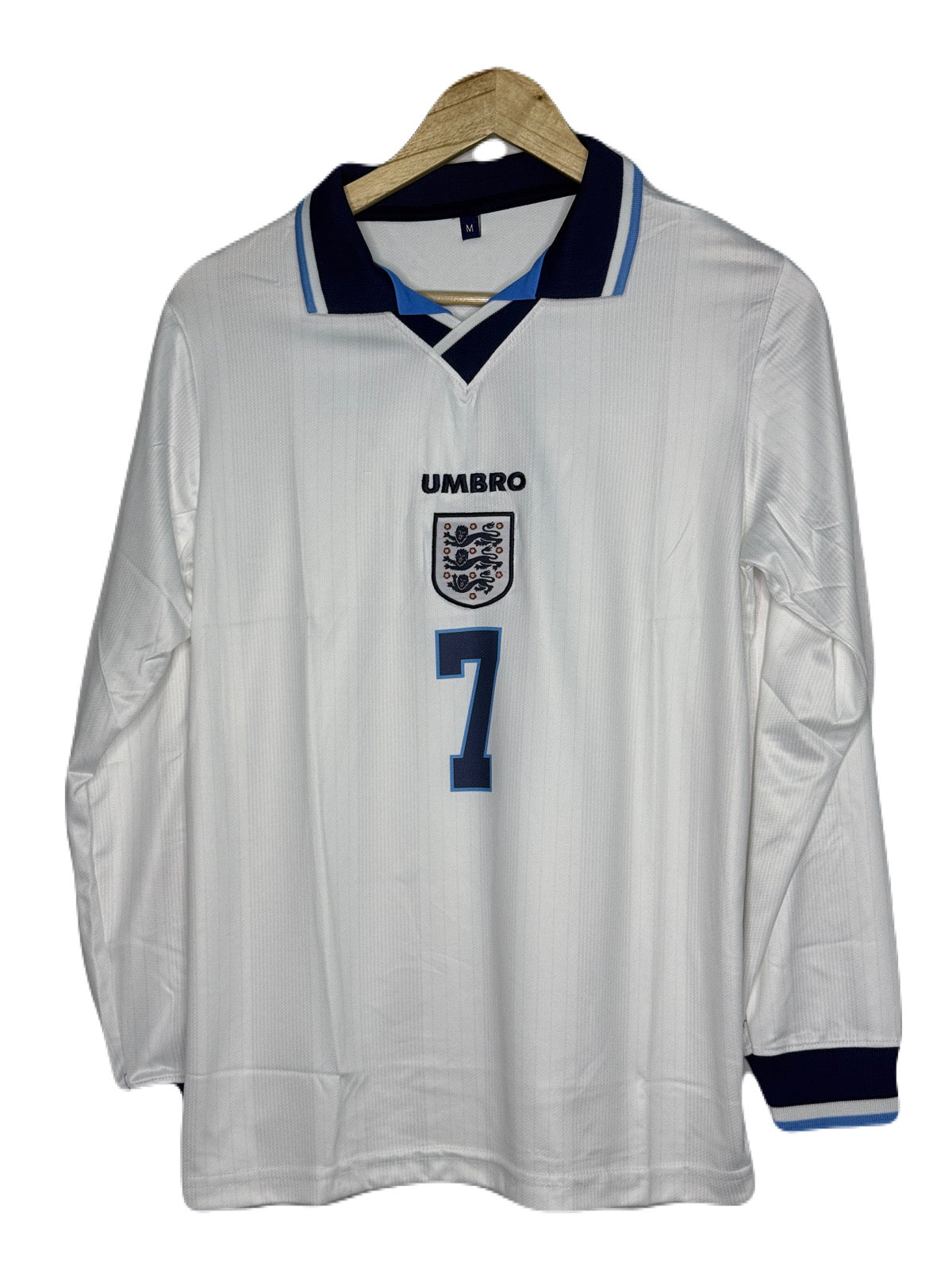 England 1996-97 Beckham Home Kit Full Sleeve - P866 Ms Retro Store