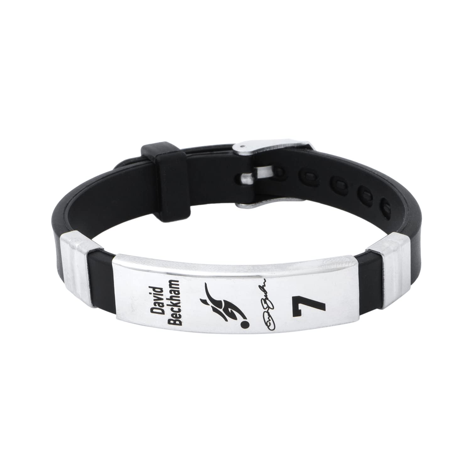 footballers bracelets inspirational and stainless steel wrist band