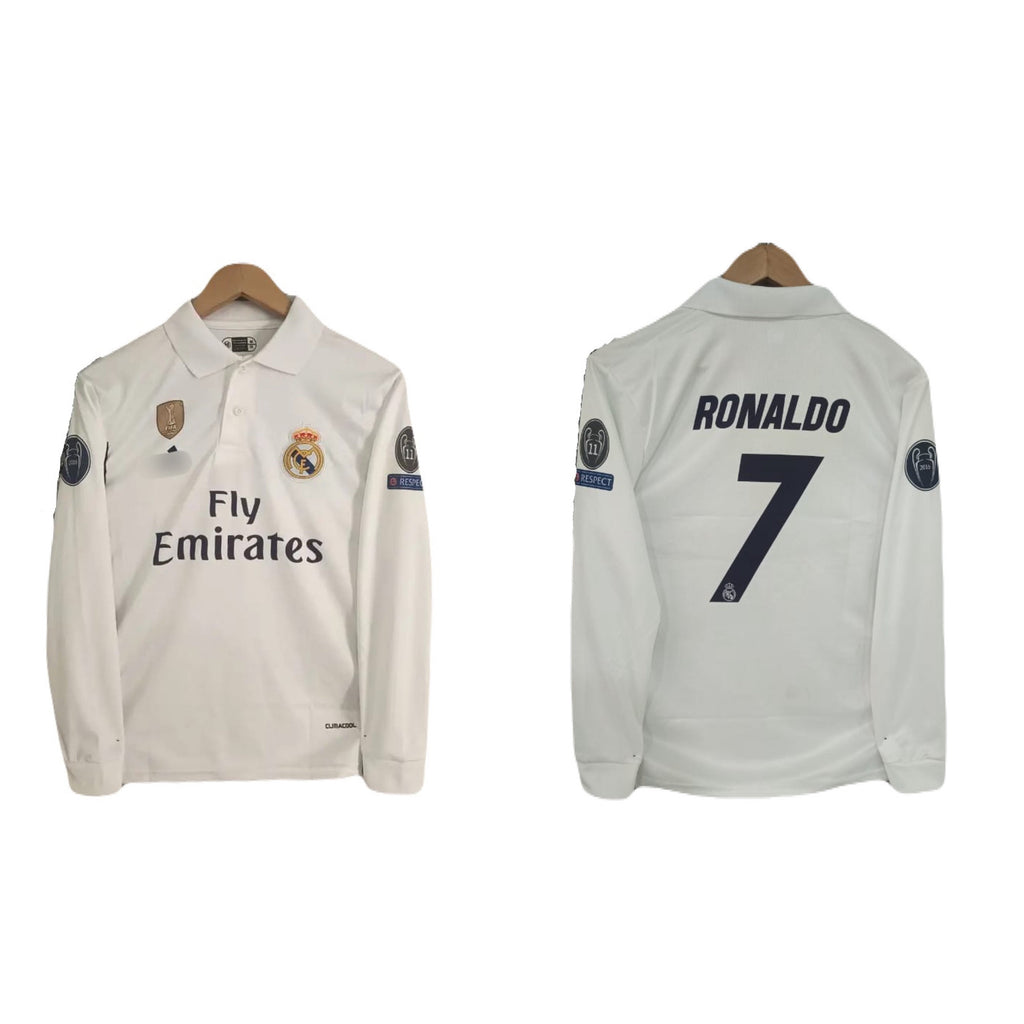 Real Madrid 2016-17Home Kit Ronaldo Full Sleeve Embroidery - P1585 Ms Retro Store