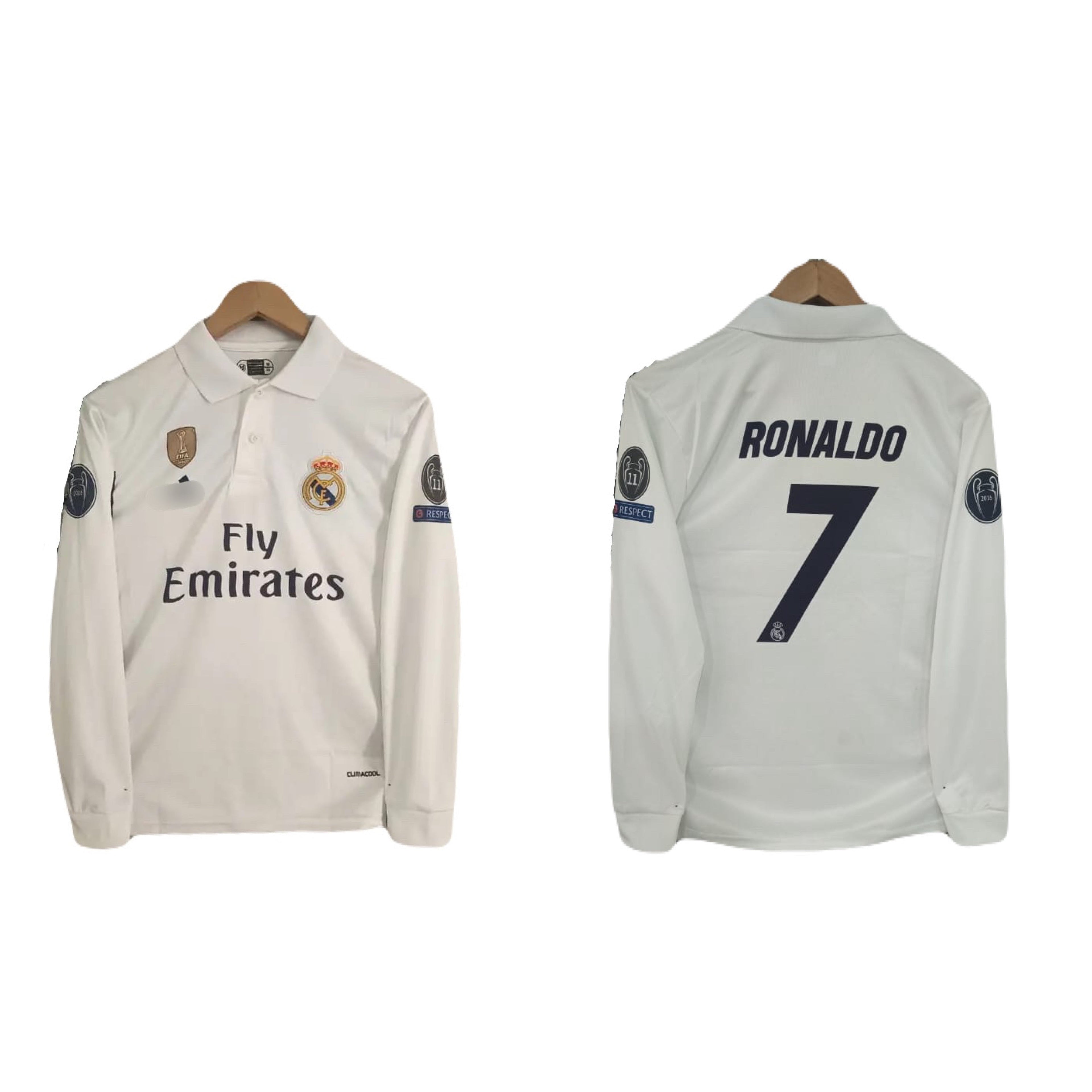 Real Madrid 2016-17Home Kit Ronaldo Full Sleeve Embroidery - P1585 Ms Retro Store