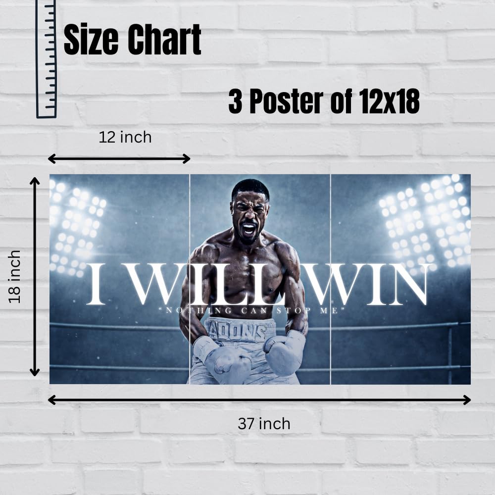 Good Hope - Footballer Messi Motivational Quote 3 Split Posters 12x18 Inch – Soccer Wall Art for Bedroom, Football Legend Decor, Gift for Fans, Boys, Men, Sports Room, Wallpaper, Sticker, Wall Decoration (Split Poster(36x18 inch)) (Messi Blue)