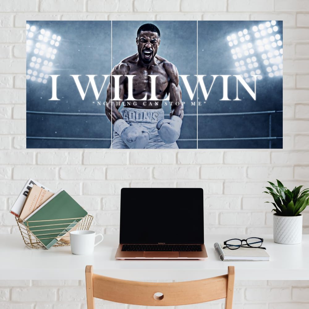 Good Hope - Footballer Messi Motivational Quote 3 Split Posters 12x18 Inch – Soccer Wall Art for Bedroom, Football Legend Decor, Gift for Fans, Boys, Men, Sports Room, Wallpaper, Sticker, Wall Decoration (Split Poster(36x18 inch)) (Messi Blue)