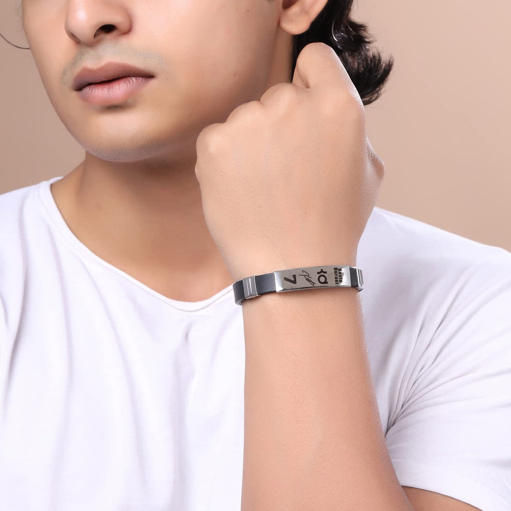 footballers bracelets inspirational and stainless steel wrist band