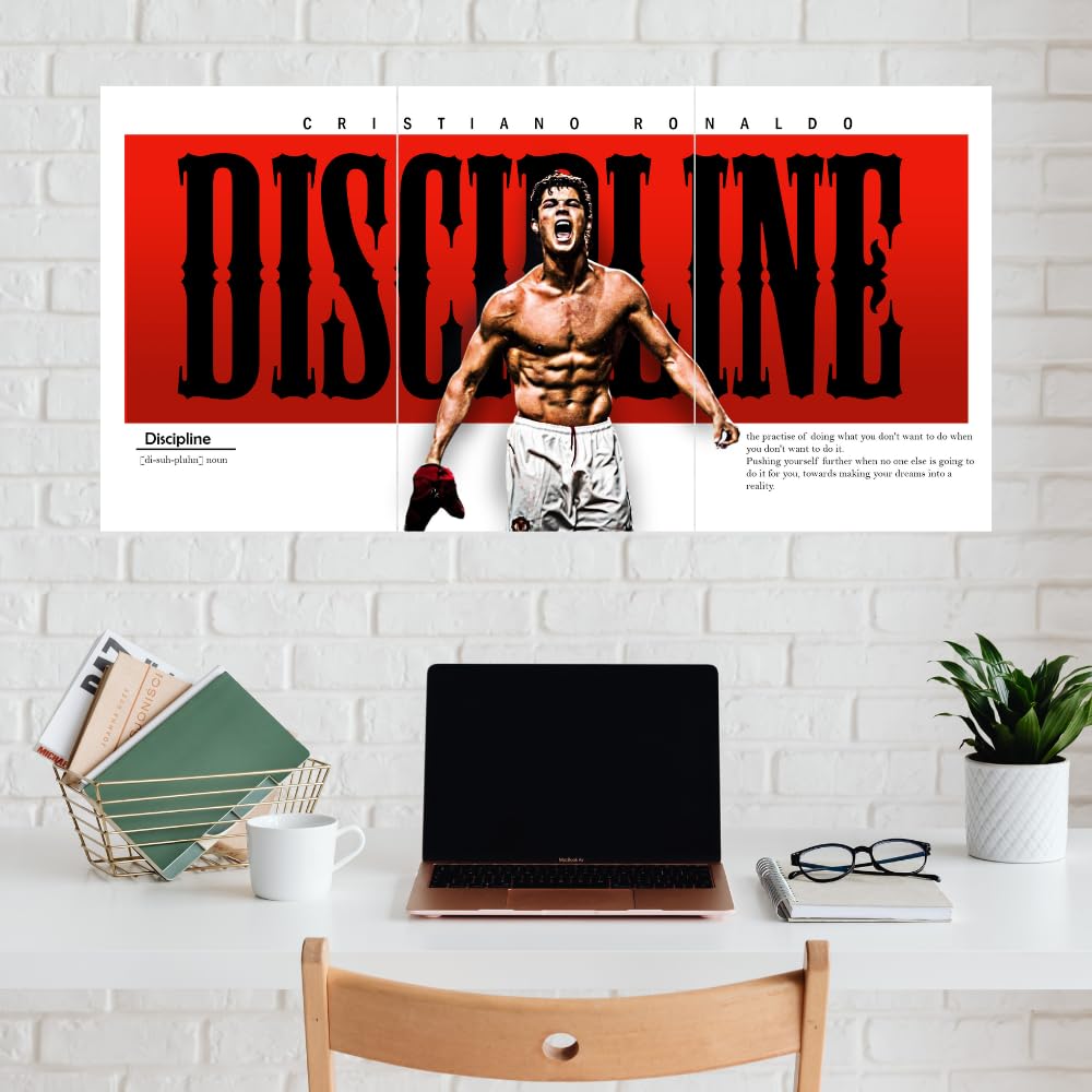Good Hope - Footballer Messi Motivational Quote 3 Split Posters 12x18 Inch – Soccer Wall Art for Bedroom, Football Legend Decor, Gift for Fans, Boys, Men, Sports Room, Wallpaper, Sticker, Wall Decoration (Split Poster(36x18 inch)) (Messi Blue)