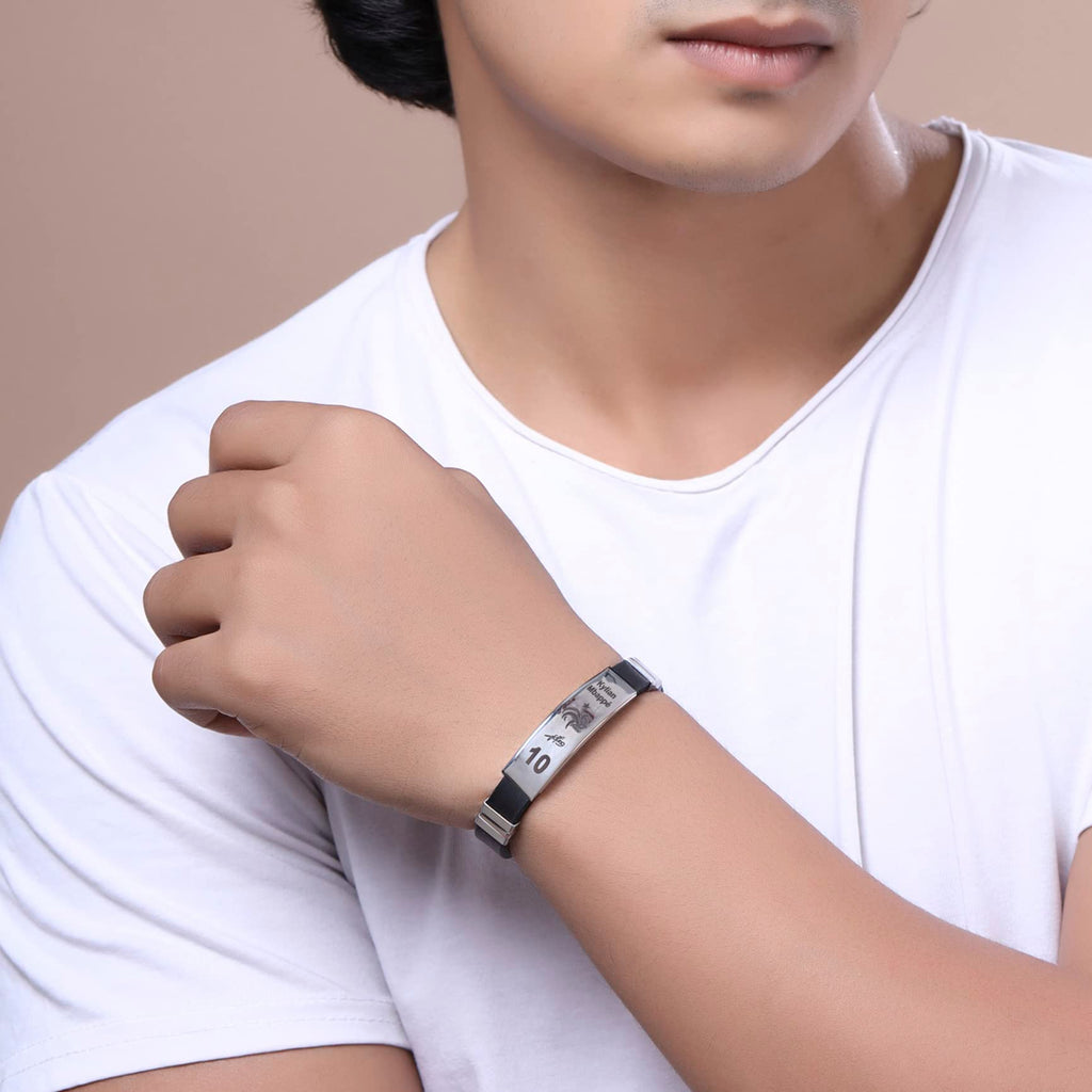 footballers bracelets inspirational and stainless steel wrist band