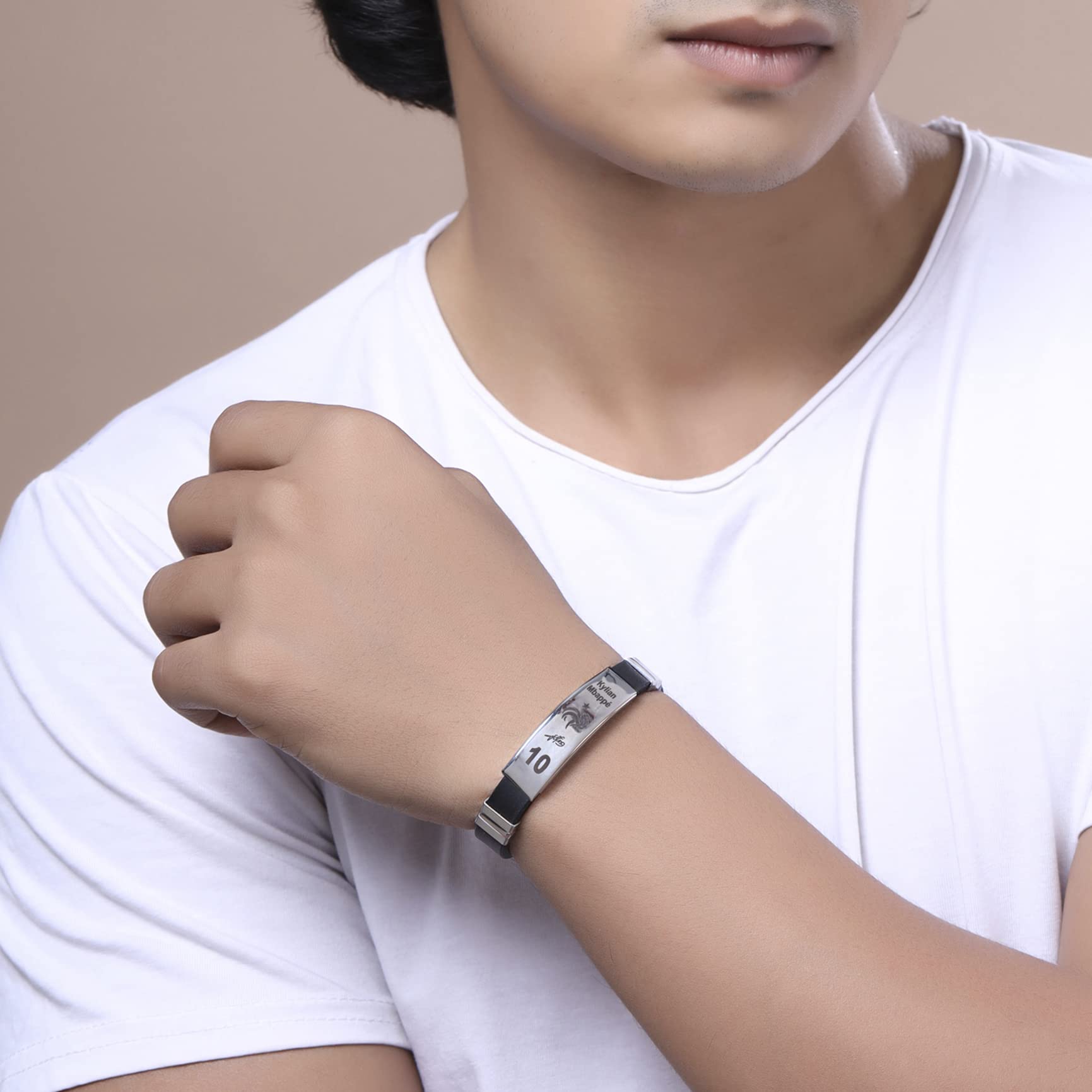 footballers bracelets inspirational and stainless steel wrist band