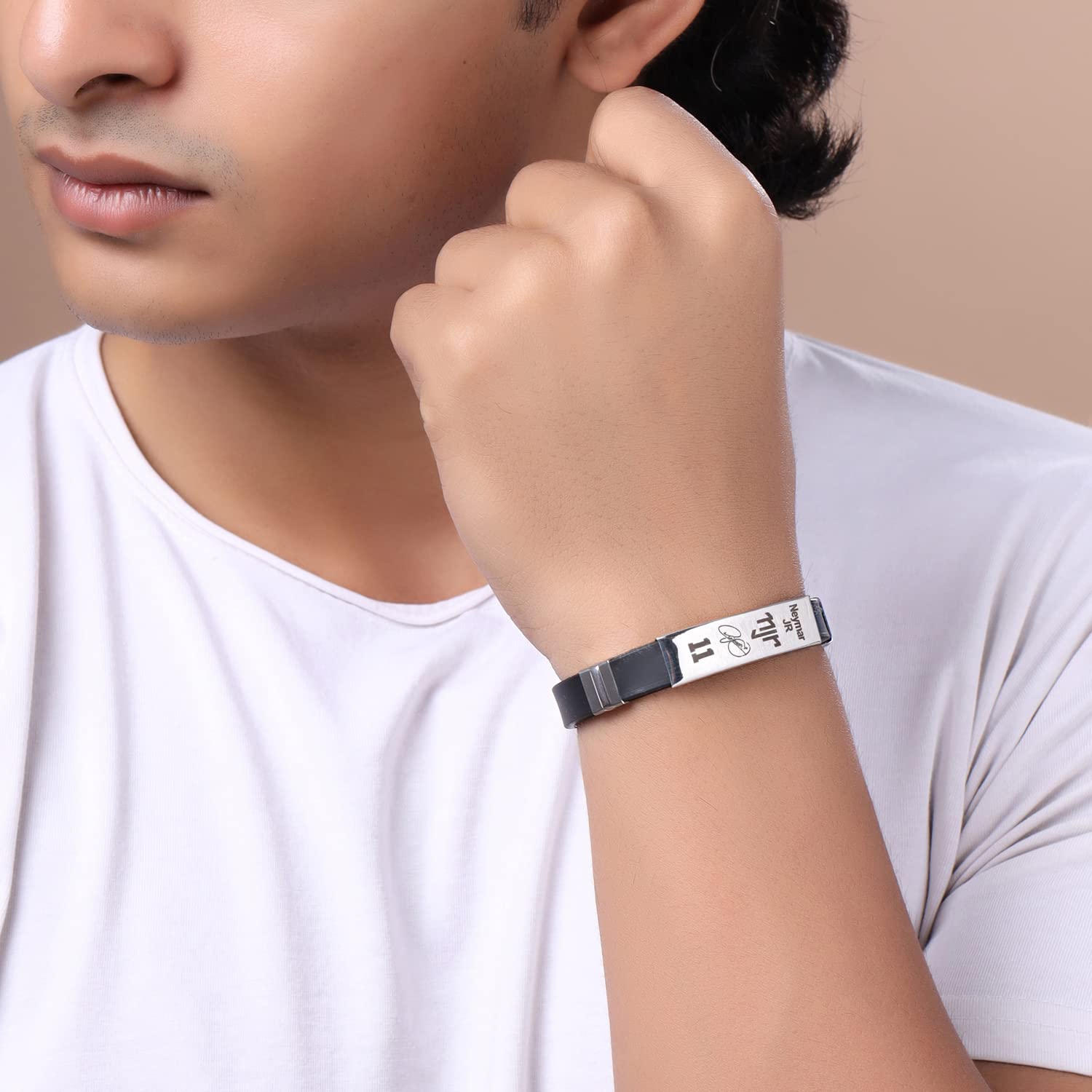 footballers bracelets inspirational and stainless steel wrist band