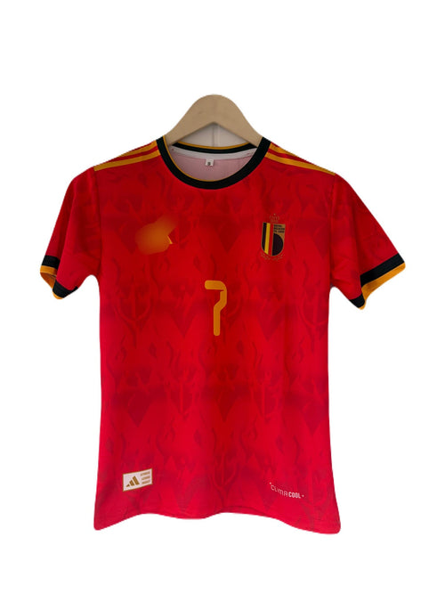 Belgium 2026 World Cup Home De Bruyne Half Sleeve Sublimation Jersey - P1607 Ms Retro Store