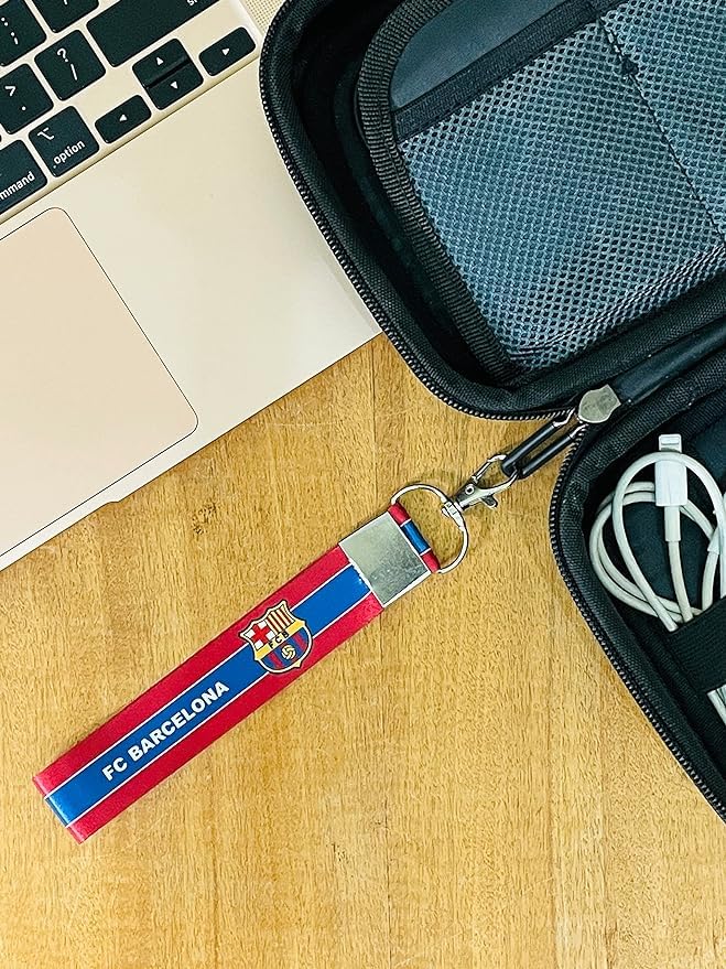 SINCE 7 STORE Fc Barcelona Combo Premium Double Sided Printed Keychain | Satin Fabric, Multi-Coloured