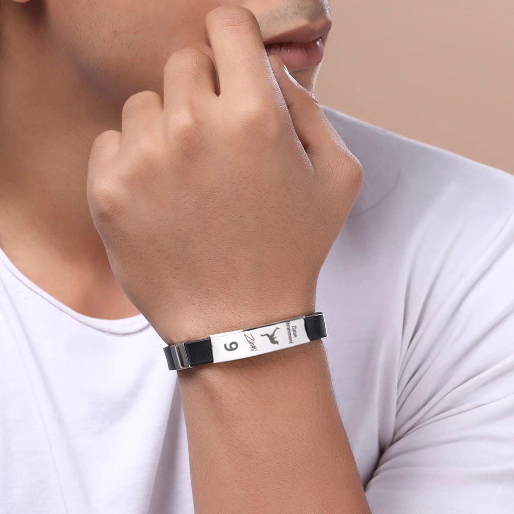 footballers bracelets inspirational and stainless steel wrist band