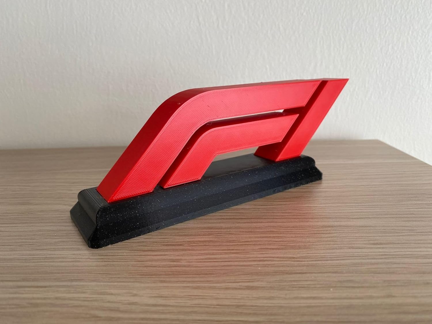 Formula 1 Logo Display – F1 Desk decor for Car Lovers | Stylish Red & Black Motorsport Decor Gif