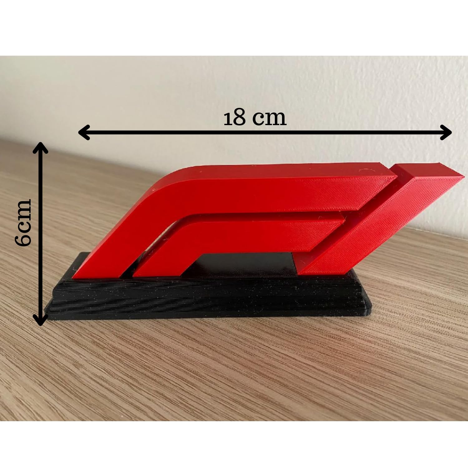 Formula 1 Logo Display – F1 Desk decor for Car Lovers | Stylish Red & Black Motorsport Decor Gif