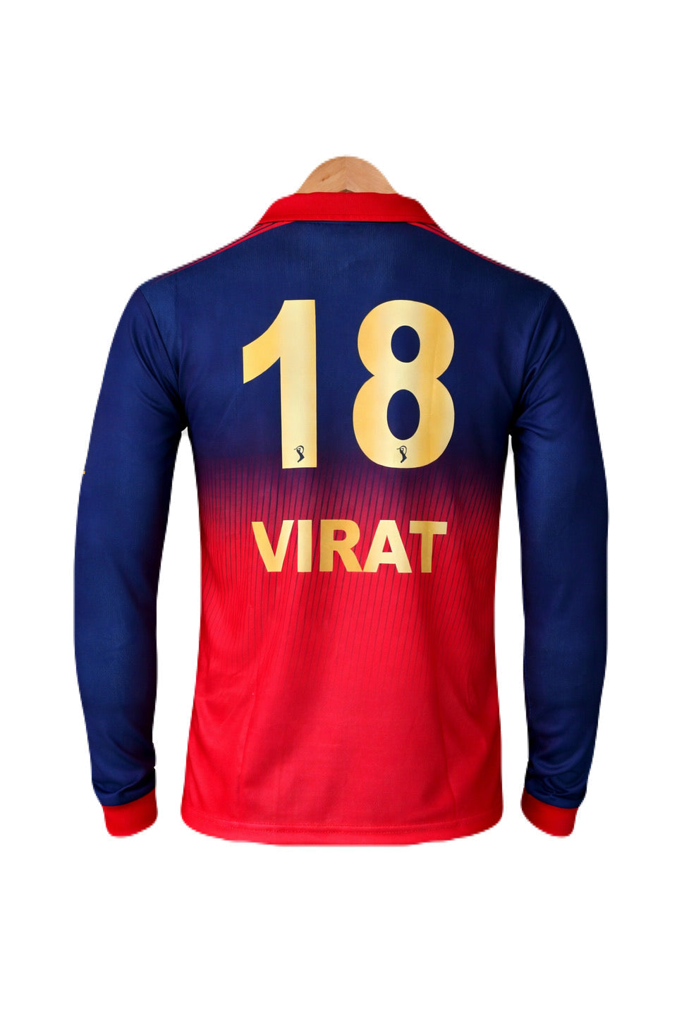 RCB ROYAL CHALLENGES BENGALURU IPL 2026 virat kohli  Collar Full Sleeve Embroidery - P1495 Ms Retro Store