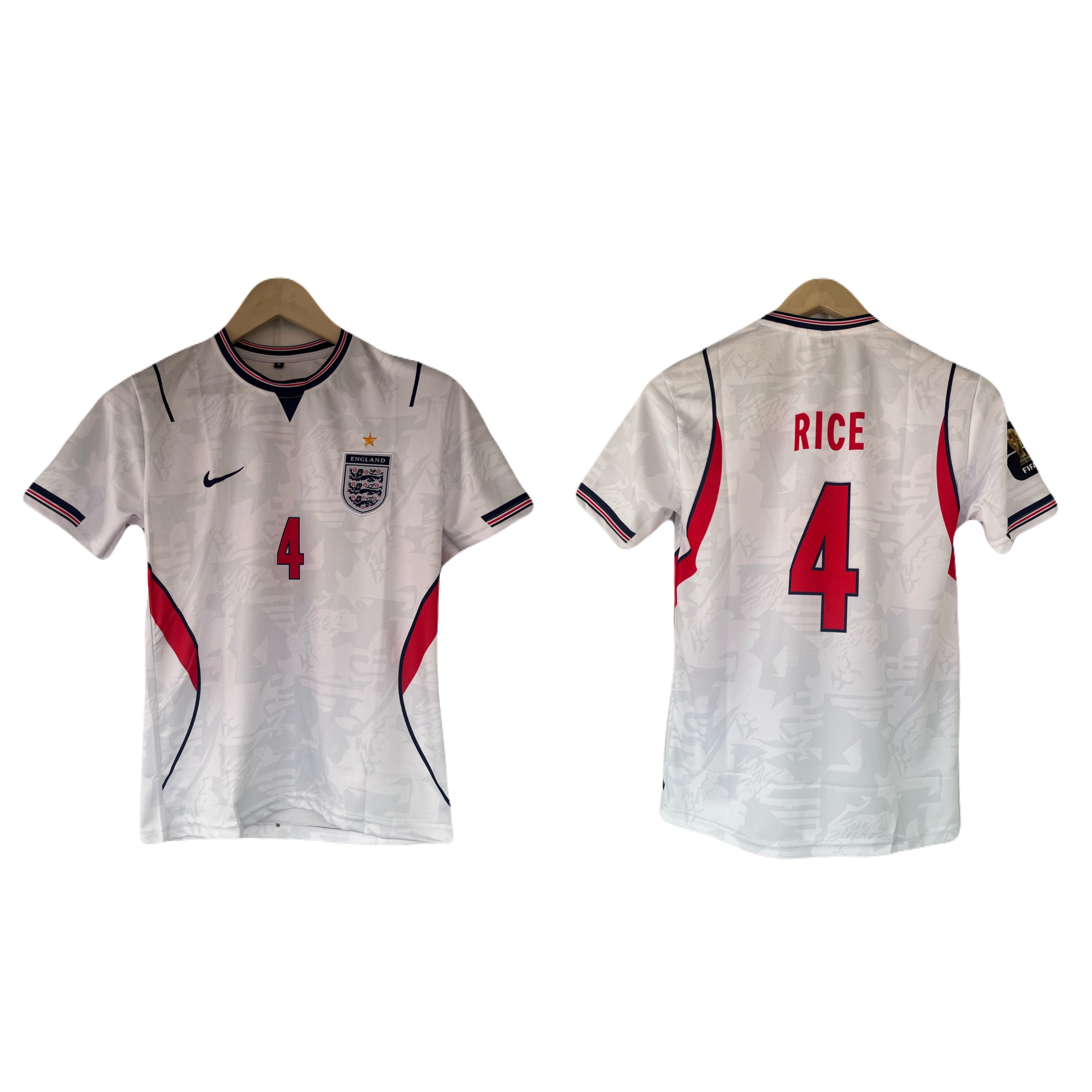 England 2026 World Cup Home Rice Half Sleeve Embroidery Jersey -P1679 Ms Retro Store