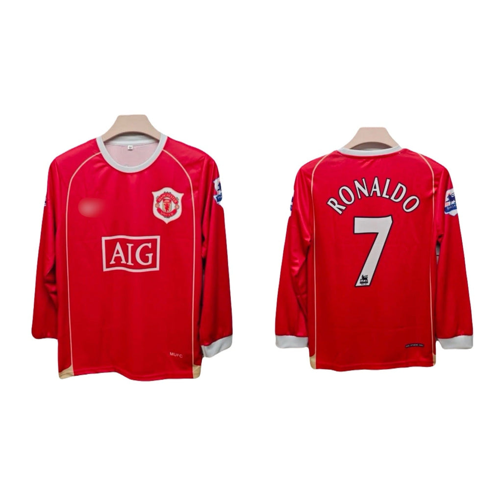 Manchester united 2006/07 home full sleeve jersey Ronaldo - p3 - ms retro store