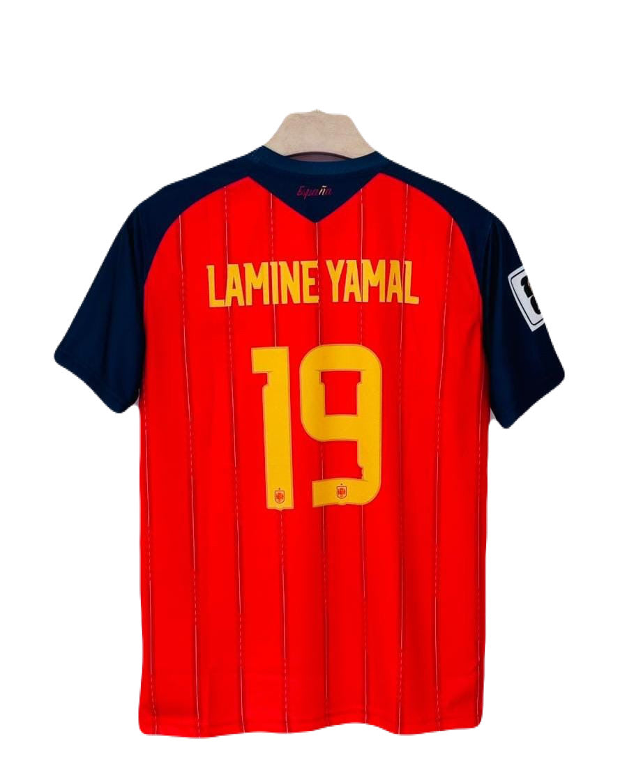 Spain 2026 World Cup Home Jersey  yamal Half Sleeve embroidery -P1140 ms retro store