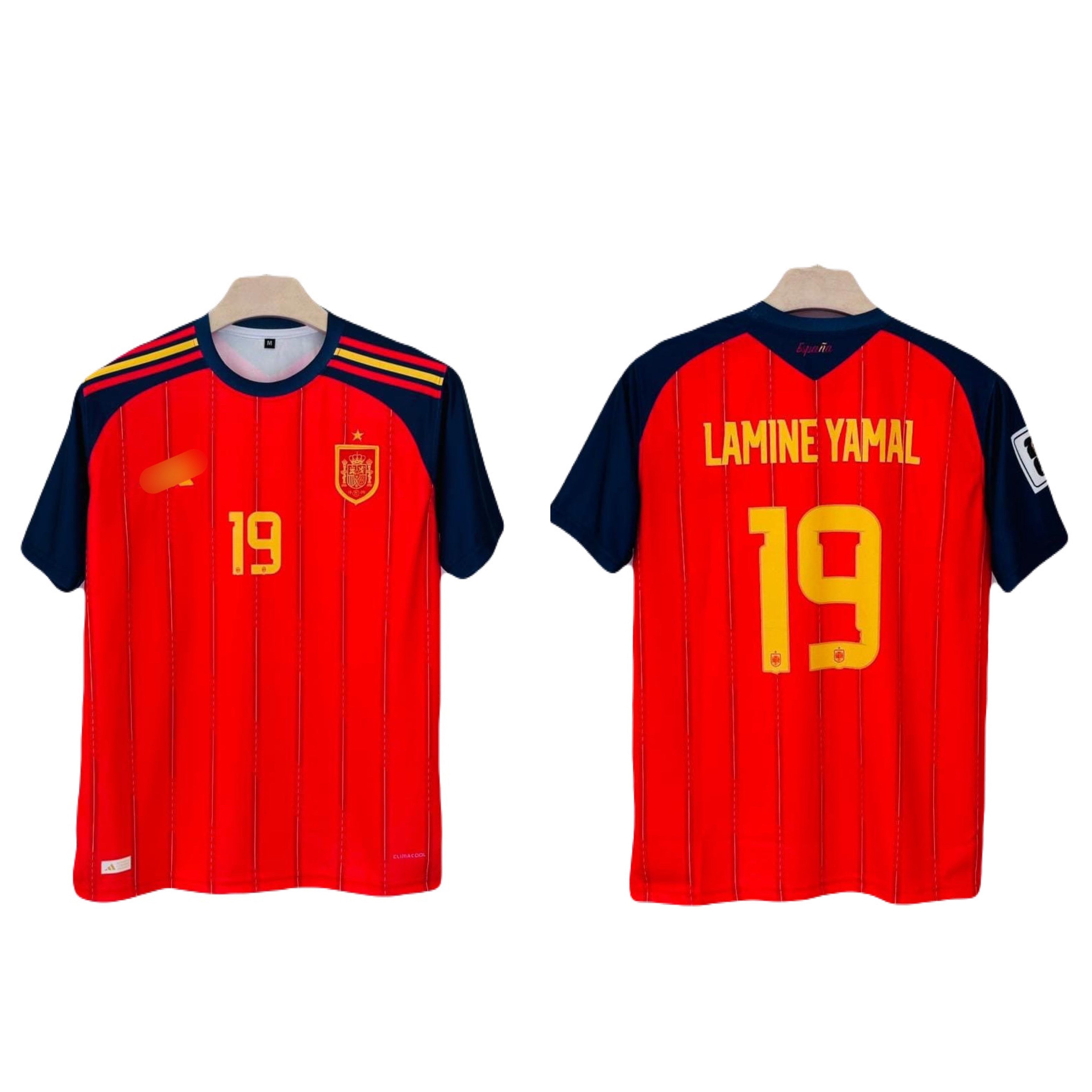 Spain 2026 World Cup Home Jersey  yamal Half Sleeve embroidery -P1140 ms retro store