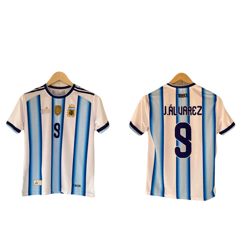 Alvares Argentina 2026 World Cup home  Half Sleeve Jersey -
