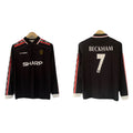 Manchester united 1998 Away Jersey zip type full sleeve embroidery beckham - P1473 ms retro store