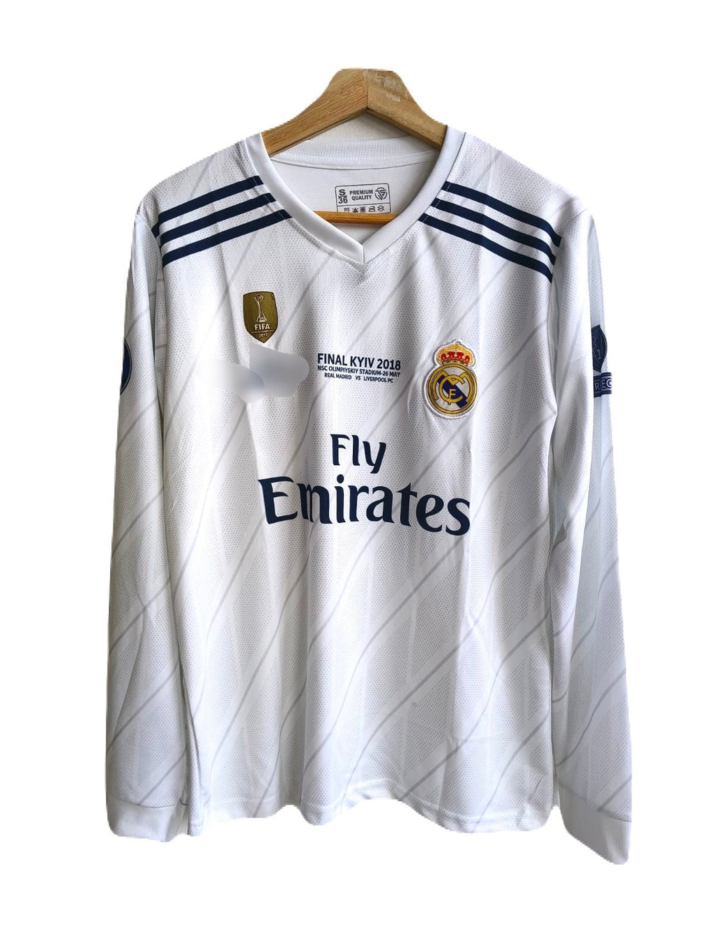 Real madrid full sleeve 2018 UCL FINAL EDITION Ronaldo 7 Embroidery - P1578 MS RETRO STORE