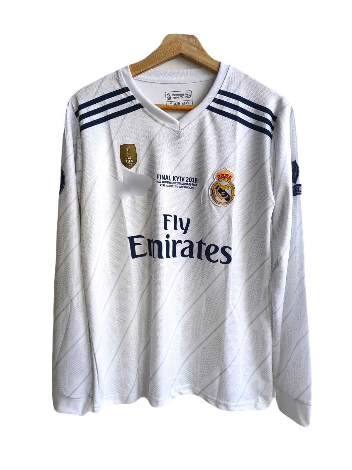 Real madrid full sleeve 2018 UCL FINAL EDITION Ronaldo 7 Embroidery - P1578 MS RETRO STORE
