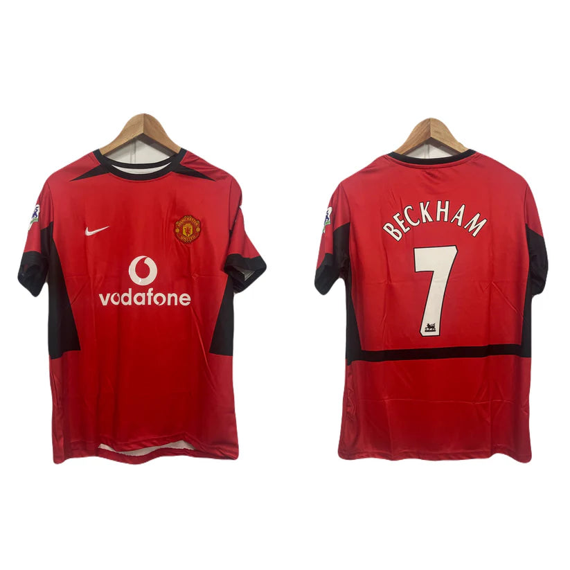 Beckham Manchester United 2002-03 Home kit half sleeve jersey