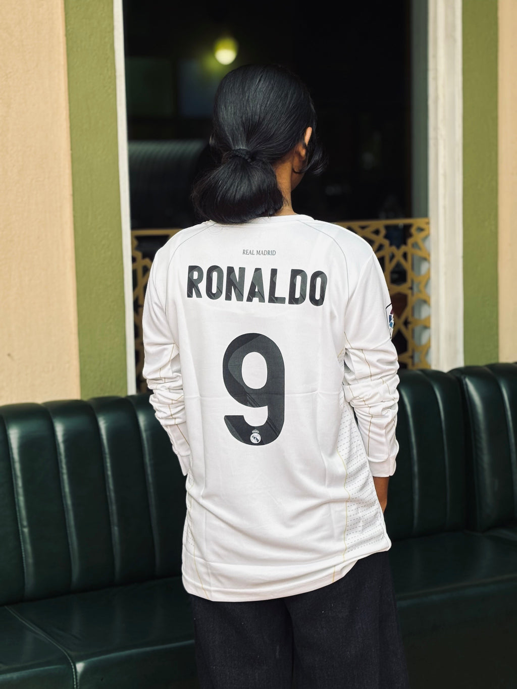 Realmadrid 2009/10 home jersey full sleeve ronaldo  - P807 ms retro store