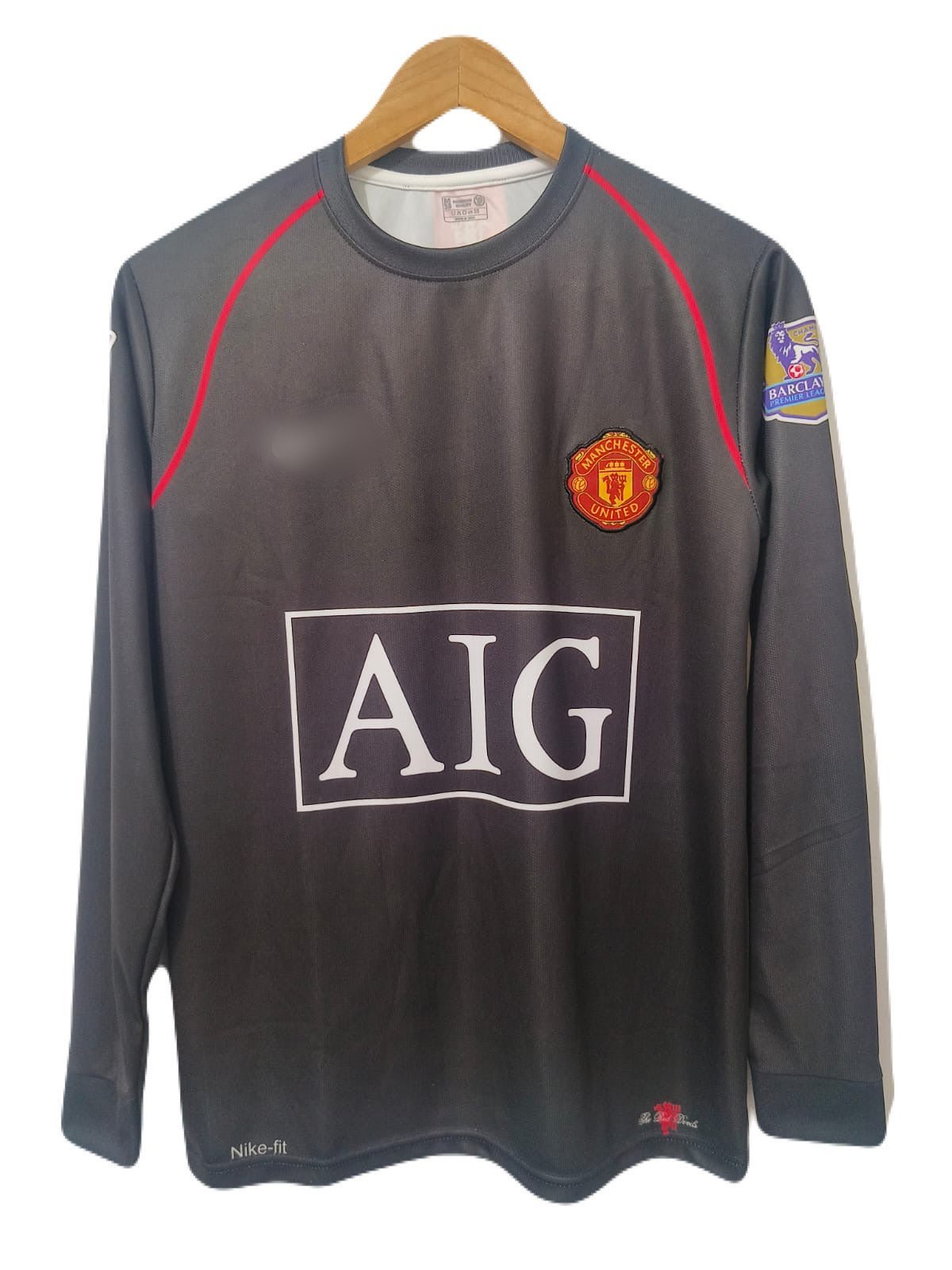 Ronaldo Manchester united 2008 black embroidery full sleeve P134 - ms retro store